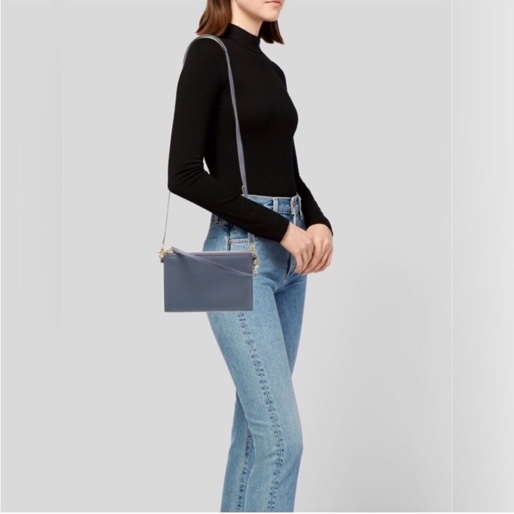 Dagne Dover Essentials Clutch Wallet Shoulder Bag Women in Ash Blue